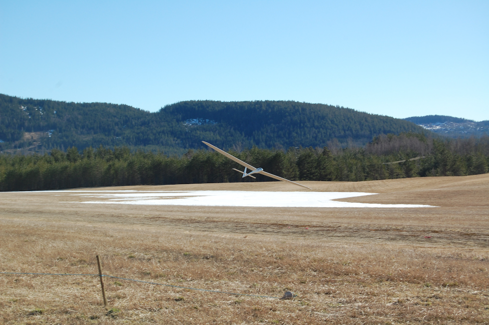 Rett før landing